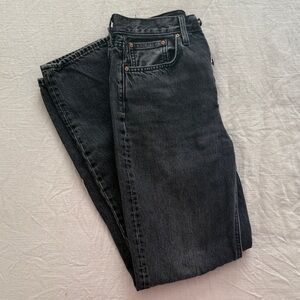 Joni High Rose Loose Black Jeans